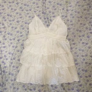 Forever 21 White Woven Floral Dress